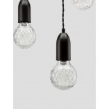 Lampa wiszące "żarówki" na kablu Denno III 30cm czarna