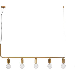 Lampa wiszące "żarówki" na kablu Denno V 128cm mosiężna