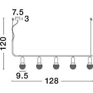 Lampa wisząca mosiężna Denno V - Elegancki design | Decolab24