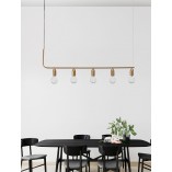 Lampa wisząca mosiężna Denno V - Elegancki design | Decolab24