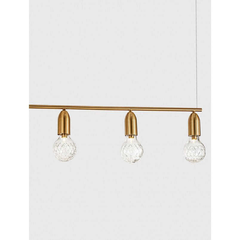Lampa wisząca mosiężna Denno V - Elegancki design | Decolab24