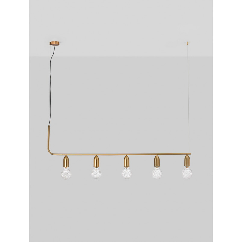 Lampa wisząca mosiężna Denno V - Elegancki design | Decolab24