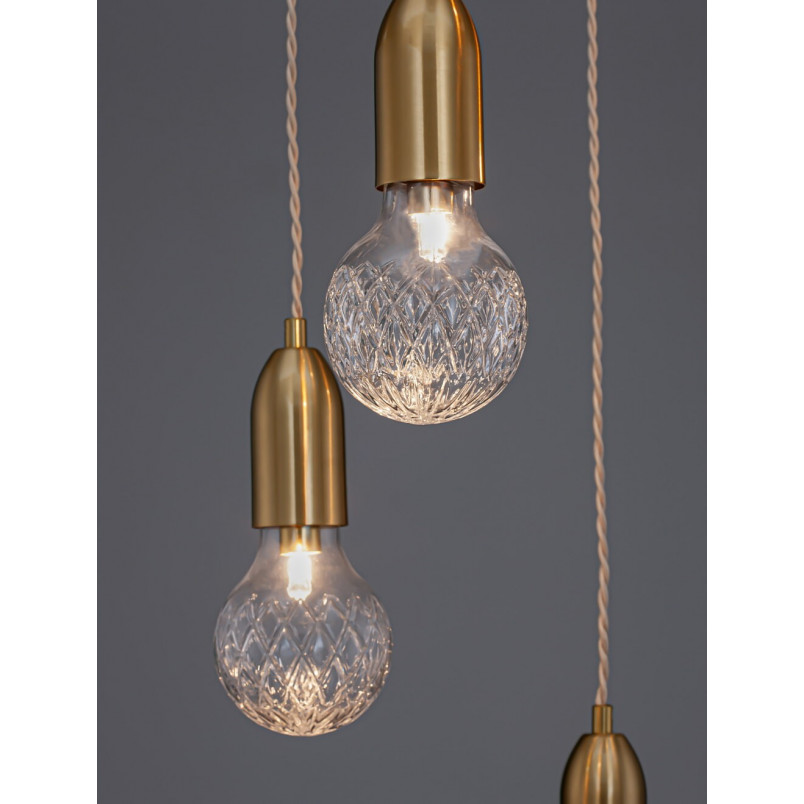 Lampa wisząca mosiądz Denno V 40cm - Elegancki design