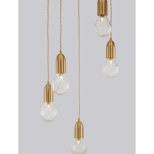 Lampa wisząca mosiądz Denno V 40cm - Elegancki design