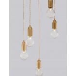 Lampa wisząca mosiądz Denno V 40cm - Elegancki design