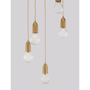 Lampa wisząca mosiądz Denno V 40cm - Elegancki design