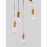 Lampa wisząca mosiądz Denno V 40cm - Elegancki design