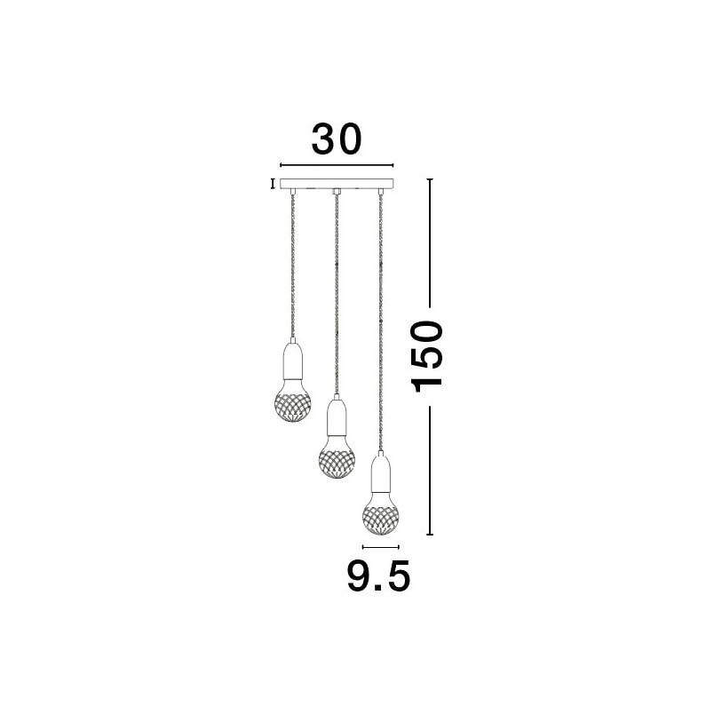 Lampa wisząca mosiężna Denno III - Elegancki design | Decolab24