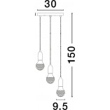 Lampa wisząca mosiężna Denno III - Elegancki design | Decolab24