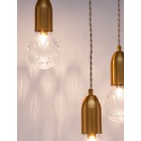 Lampa wisząca mosiężna Denno III - Elegancki design | Decolab24