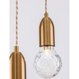 Lampa wisząca mosiężna Denno III - Elegancki design | Decolab24