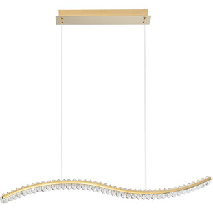 Lampa wisząca kryształowa glamour Queen LED 100cm przeźroczysty / złoty