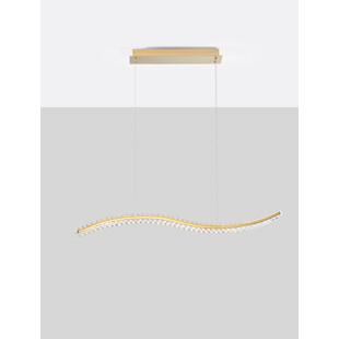 Lampa wisząca kryształowa glamour Queen LED 100cm przeźroczysty / złoty