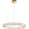 Elegancka Lampa wisząca kryształowa glamour Queen LED 60cm przeźroczysty/złoty do salonu i sypialni