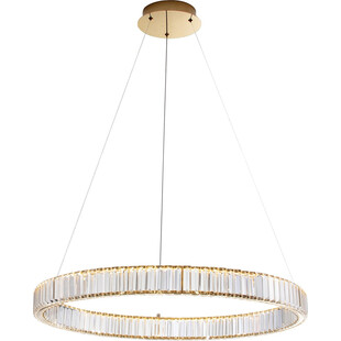 Lampa wisząca kryształowa glamour Queen LED 60cm przeźroczysty / złoty
