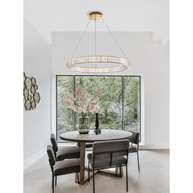 Lampa Wisząca Kryształowa Glamour Queen LED 60cm - Elegancki Design