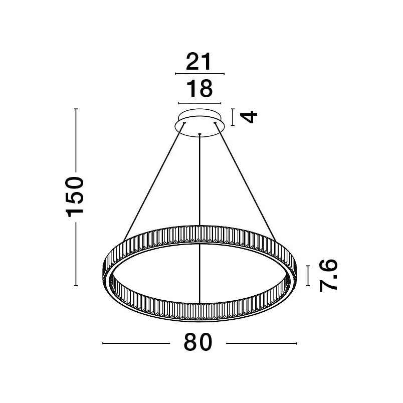 Lampa Wisząca Kryształowa Glamour Queen LED 60cm - Elegancki Design