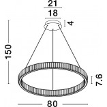 Lampa Wisząca Kryształowa Glamour Queen LED 60cm - Elegancki Design