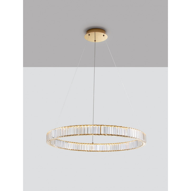 Lampa Wisząca Kryształowa Glamour Queen LED 60cm - Elegancki Design