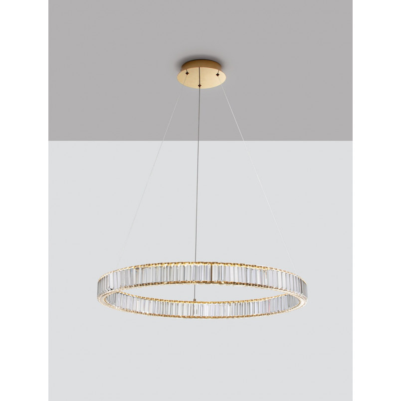 Lampa Wisząca Kryształowa Glamour Queen LED 60cm - Elegancki Design