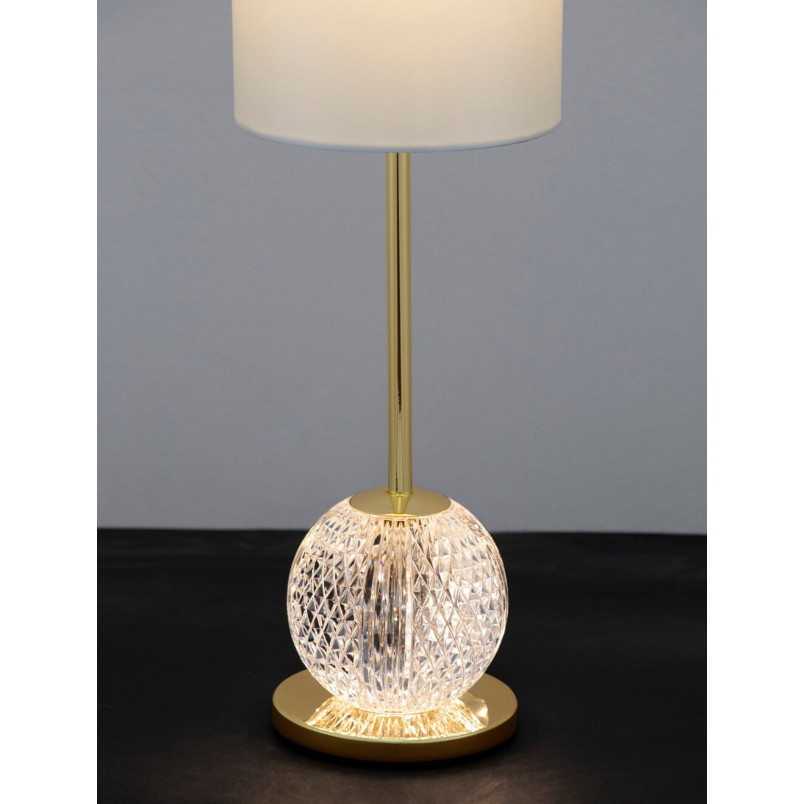 Lampka nocna Jewels | Glamour, LED, Złota - Decolab24