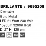 Lampa wisząca Jewels: Szklane kule, złoto, LED | Decolab24