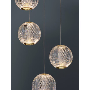 Lampa wisząca Jewels: Szklane kule, złoto, LED | Decolab24