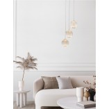 Lampa wisząca Jewels LED | Złote kule szklane | Decolab24