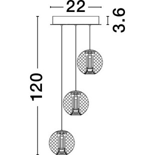 Lampa wisząca Jewels LED | Złote kule szklane | Decolab24