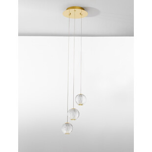 Lampa wisząca Jewels LED | Złote kule szklane | Decolab24