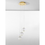 Lampa wisząca Jewels LED | Złote kule szklane | Decolab24