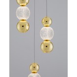 Lampa wisząca glamour Conti LED III - złota, 3 kule | Decolab24
