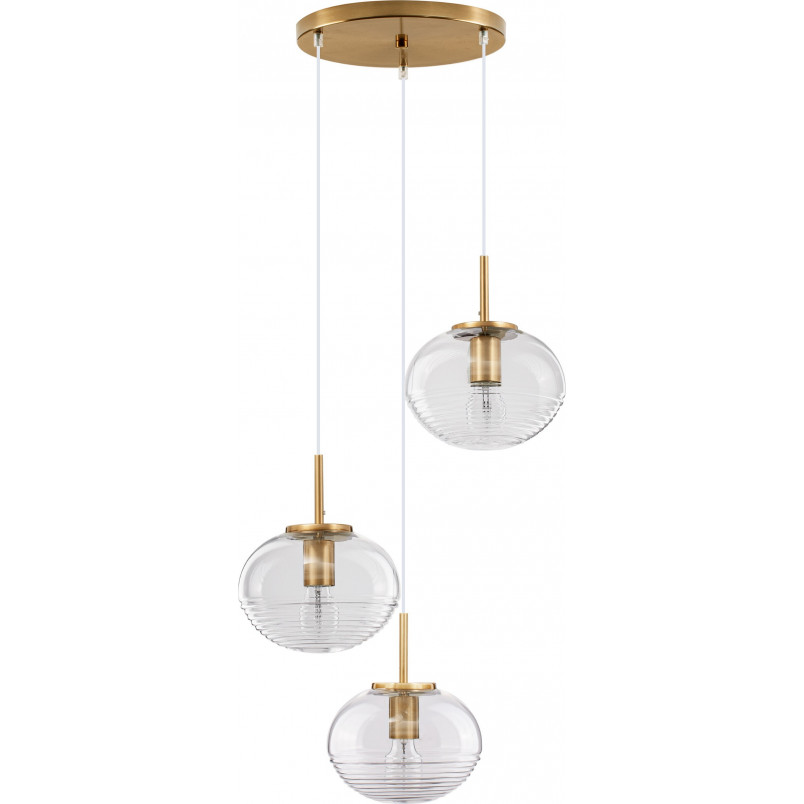 Lampa Wisząca Retro Lenart III - Szkło, Mosiądz | Decolab24