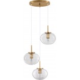Lampa Wisząca Retro Lenart III - Szkło, Mosiądz | Decolab24