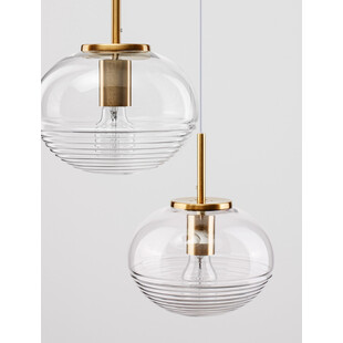 Lampa Wisząca Retro Lenart III - Szkło, Mosiądz | Decolab24