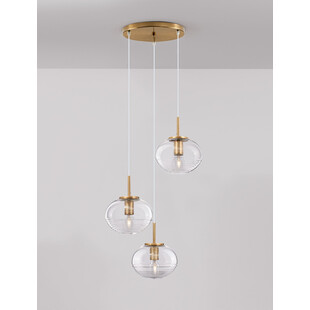 Lampa Wisząca Retro Lenart III - Szkło, Mosiądz | Decolab24