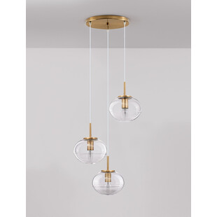 Lampa Wisząca Retro Lenart III - Szkło, Mosiądz | Decolab24