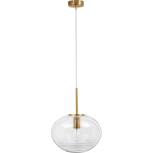 Lampa wisząca Retro Lenart | Szkło, Mosiądz, E27