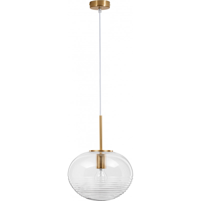 Lampa wisząca Retro Lenart | Szkło, Mosiądz, E27