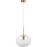 Lampa wisząca Retro Lenart | Szkło, Mosiądz, E27