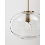 Lampa wisząca Retro Lenart | Szkło, Mosiądz, E27