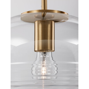 Lampa wisząca Retro Lenart | Szkło, Mosiądz, E27