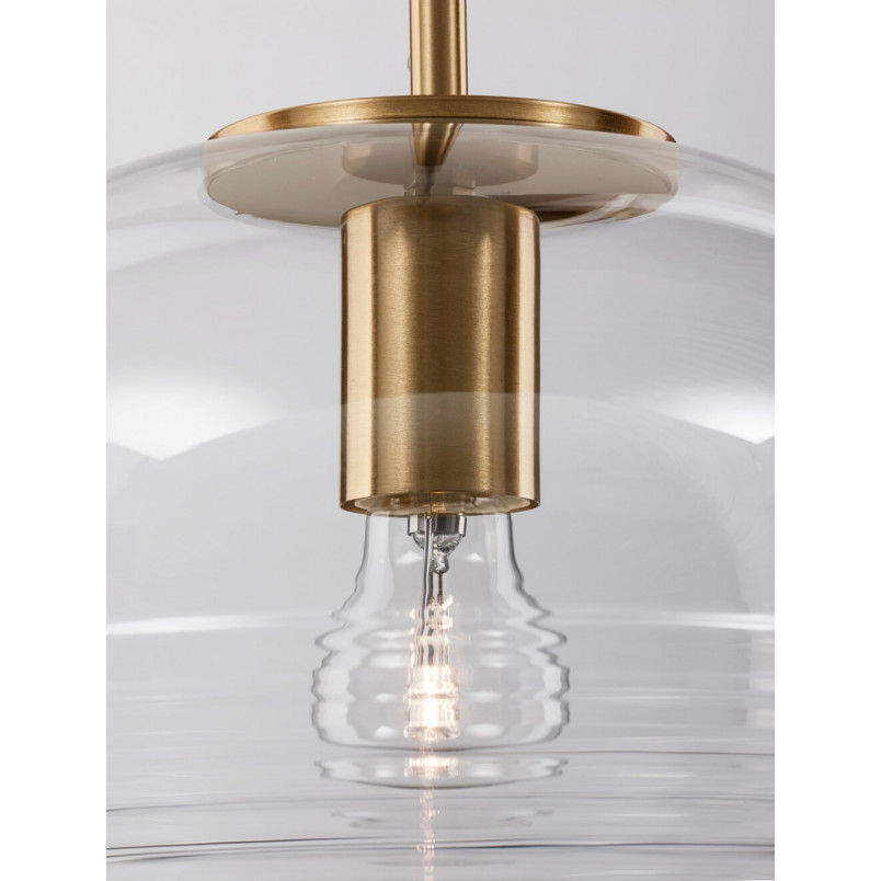 Lampa wisząca Retro Lenart | Szkło, Mosiądz, E27