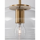 Lampa wisząca Retro Lenart | Szkło, Mosiądz, E27