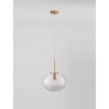 Lampa wisząca Retro Lenart | Szkło, Mosiądz, E27