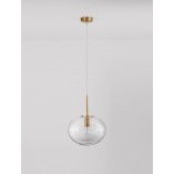Lampa wisząca Retro Lenart | Szkło, Mosiądz, E27
