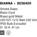 Lampa stołowa szklana glamour Nanno | Decolab24