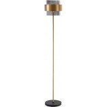 Lampa podłogowa szklana Nanno | Mosiądz, Glamour | Decolab24