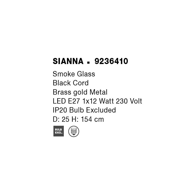 Lampa podłogowa szklana Nanno | Mosiądz, Glamour | Decolab24