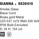 Lampa podłogowa szklana Nanno | Mosiądz, Glamour | Decolab24